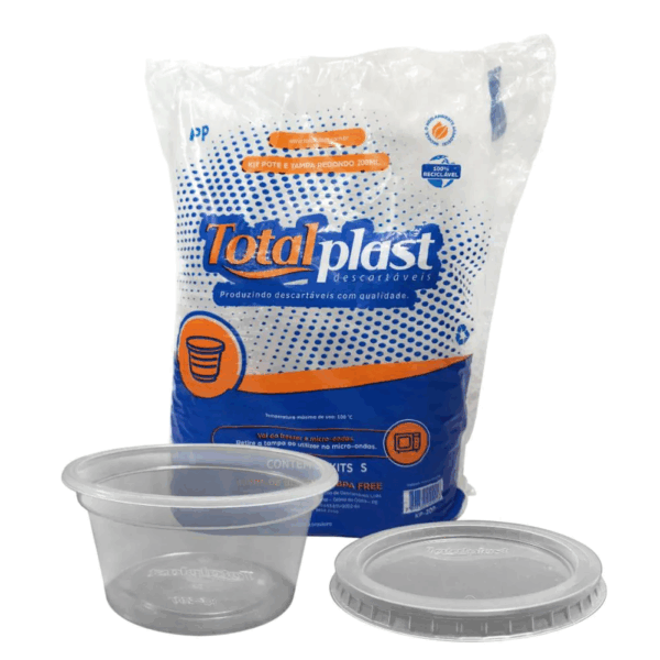 Kit Pote Redondo 200ML -Totalplast- C/24