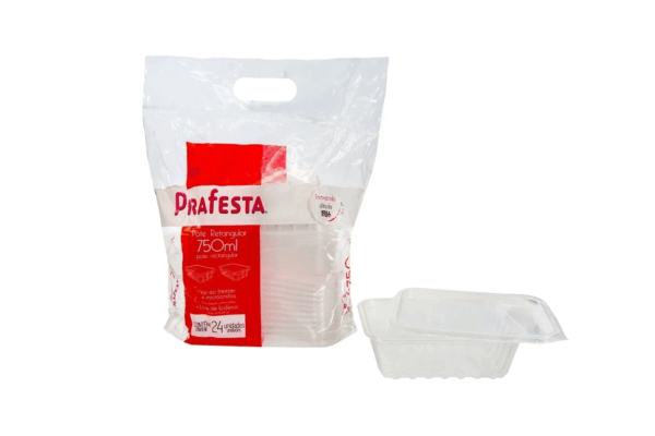 Pote Retangular C/ Tampa -Prafesta- 750ML C/24