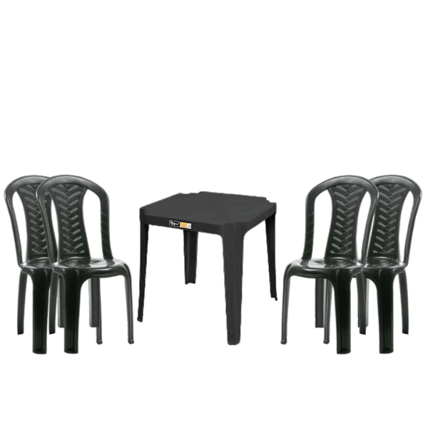 Jogo de Plastico (4 Cadeiras Camboinha + 1 Mesa Coruripe)