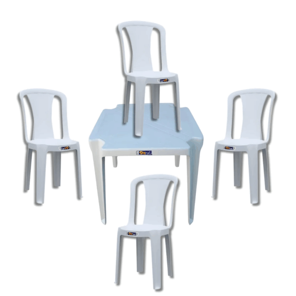 Jogo Plastico (4 Cadeiras Peroba + 1 Mesa Coruripe)